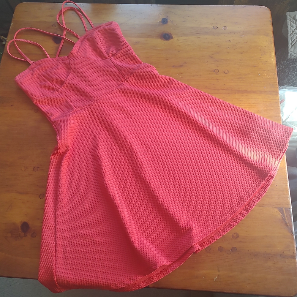 JustFab Vibrant Red Dress Size 12